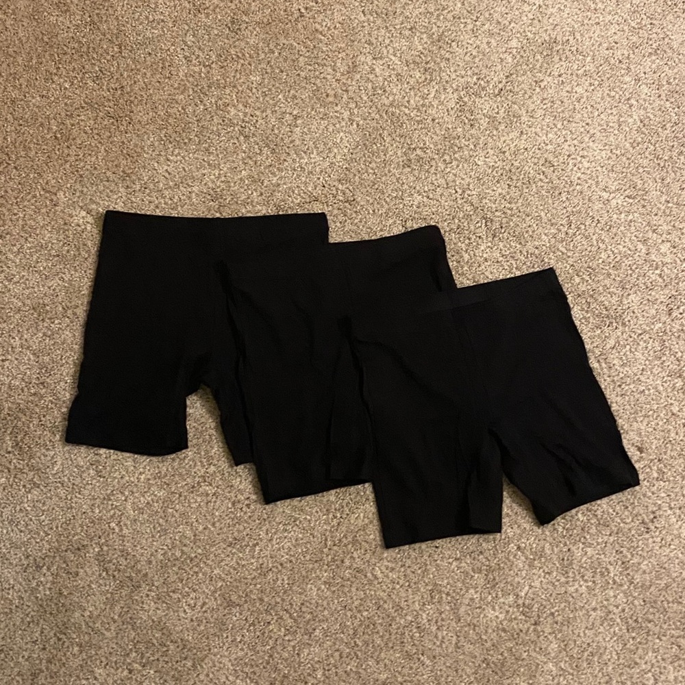 Emprella Cotton Biker Shorts (Set of 3)  Black